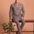 Premium lachka fabric embroidery work kurta set for men