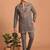 Premium lachka fabric embroidery work kurta set for men