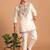  lachka fabric embroidery work kurta set for men