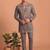 Premium lachka fabric embroidery work kurta set for men