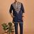  lachka fabric embroidery work kurta set for men