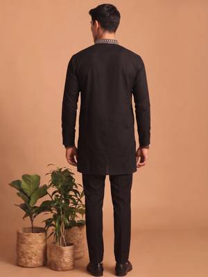  lachka fabric embroidery work kurta set for men 5