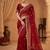 New Pure Fandi Satin SEQUENCE Work Maroon Color Saree With Blouse Set For Women's