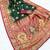 Green pashmina paithani silk saree with beautifully multicolor border and pallu