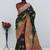 Green pashmina paithani silk saree with beautifully multicolor border and pallu