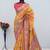 Yellow  pashmina paithani silk saree with beautifully multicolor border and pallu