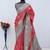 Pink pashmina paithani silk saree with beautifully multicolor border and pallu