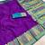 Purple pashmina paithani silk saree with beautifully multicolor border and pallu