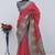 Pink pashmina paithani silk saree with beautifully multicolor border and pallu