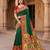 Green pashmina paithani silk saree with beautifully multicolor border and pallu