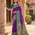 Purple pashmina paithani silk saree with beautifully multicolor border and pallu