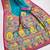 Sky blue pashmina paithani silk saree with beautifully multicolor border and pallu