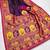 Wine pashmina paithani silk saree with beautifully multicolor border and pallu