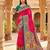 Pink pashmina paithani silk saree with beautifully multicolor border and pallu