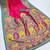 Pink pashmina paithani silk saree with beautifully multicolor border and pallu