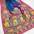 Teal pashmina paithani silk saree with beautifully multicolor border and pallu