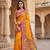 Yellow pashmina paithani silk saree with beautifully multicolor border and pallu