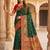Green pashmina paithani silk saree with beautifully multicolor border and pallu