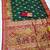Green pashmina paithani silk saree with beautifully multicolor border and pallu