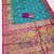 Sky blue pashmina paithani silk saree with beautifully multicolor border and pallu