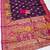 Wine pashmina paithani silk saree with beautifully multicolor border and pallu