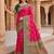 Pink pashmina paithani silk saree with beautifully multicolor border and pallu