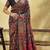 Black hand woven  munga cotton blend saree with blouse