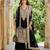 Black embroidered chinon free size UPTO-42 stitched pakistani salwar suit
