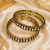 Antique Gold Finish Maroon and Green Accent Bangles