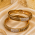 Antique Gold Finish Zircon Studded Oxidized Bangles