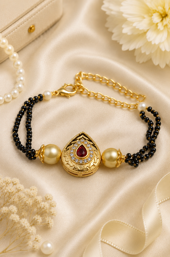 Heritage Ruby Drop Mangalsutra Bracelet