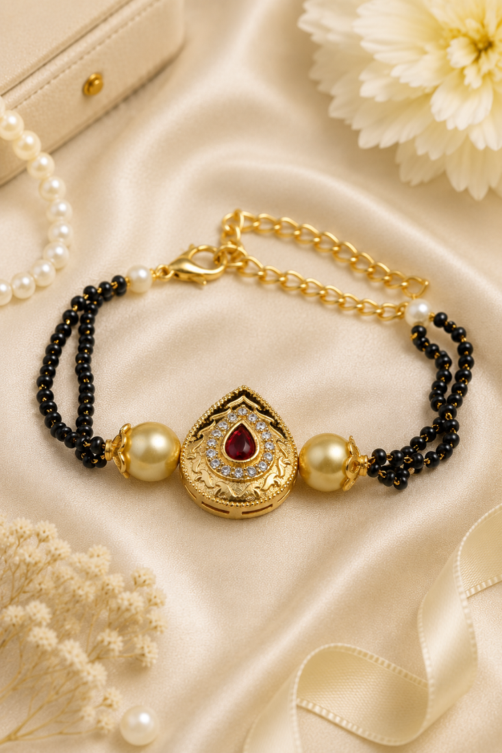 Heritage Ruby Drop Mangalsutra Bracelet