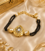 Classic kundan teardrop mangalsutra bracelet