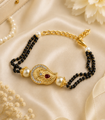 Paisley ruby elegance mangalsutra bracelet