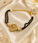 Temple kundan mangalsutra bracelet