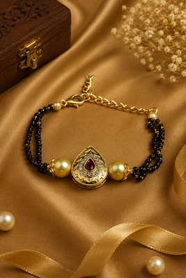 Heritage Ruby Drop Mangalsutra Bracelet 2