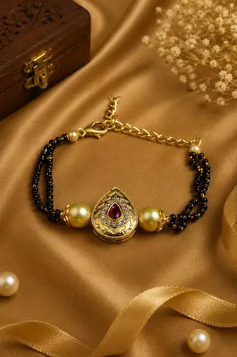 Heritage Ruby Drop Mangalsutra Bracelet