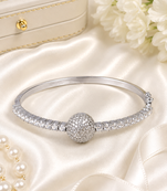 Rhodium finish celestial diamond american diamond bracelet