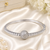 Rhodium finish celestial diamond american diamond bracelet