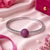 Rhodium finish crimson american diamond bracelet