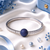 Rhodium finish sapphire american diamond bracelet