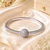 Rhodium finish celestial diamond american diamond bracelet
