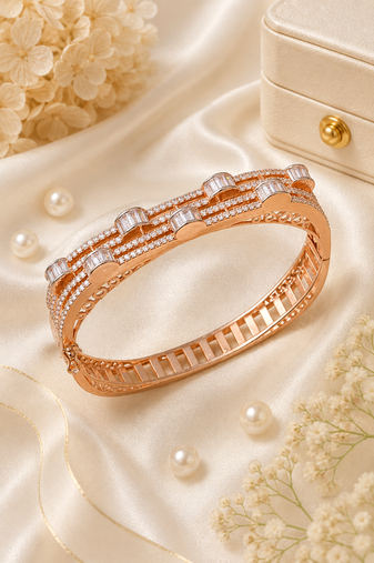 Rose royale american diamond bracelet
