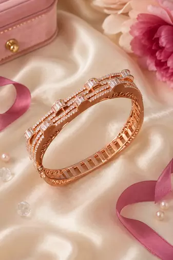 Rose royale american diamond bracelet