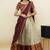 South Indian Style Half Saree With Embroidery Work Blouse & Dupatta for Women