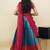South Indian Style Half Saree With Embroidery Work Blouse & Dupatta for Women