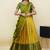 South Indian Style Half Saree With Embroidery Work Blouse & Dupatta for Women