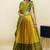 South Indian Style Half Saree With Embroidery Work Blouse & Dupatta for Women