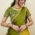 South Indian Style Half Saree With Embroidery Work Blouse & Dupatta for Women