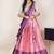 South Indian Style Half Saree With Beads & Hand Work Blouse & Dupatta for Women